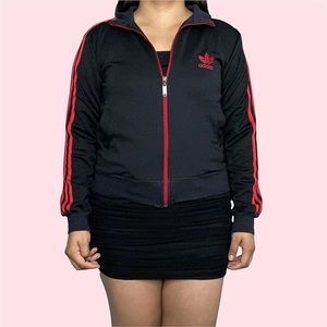 Adidas red track jacket